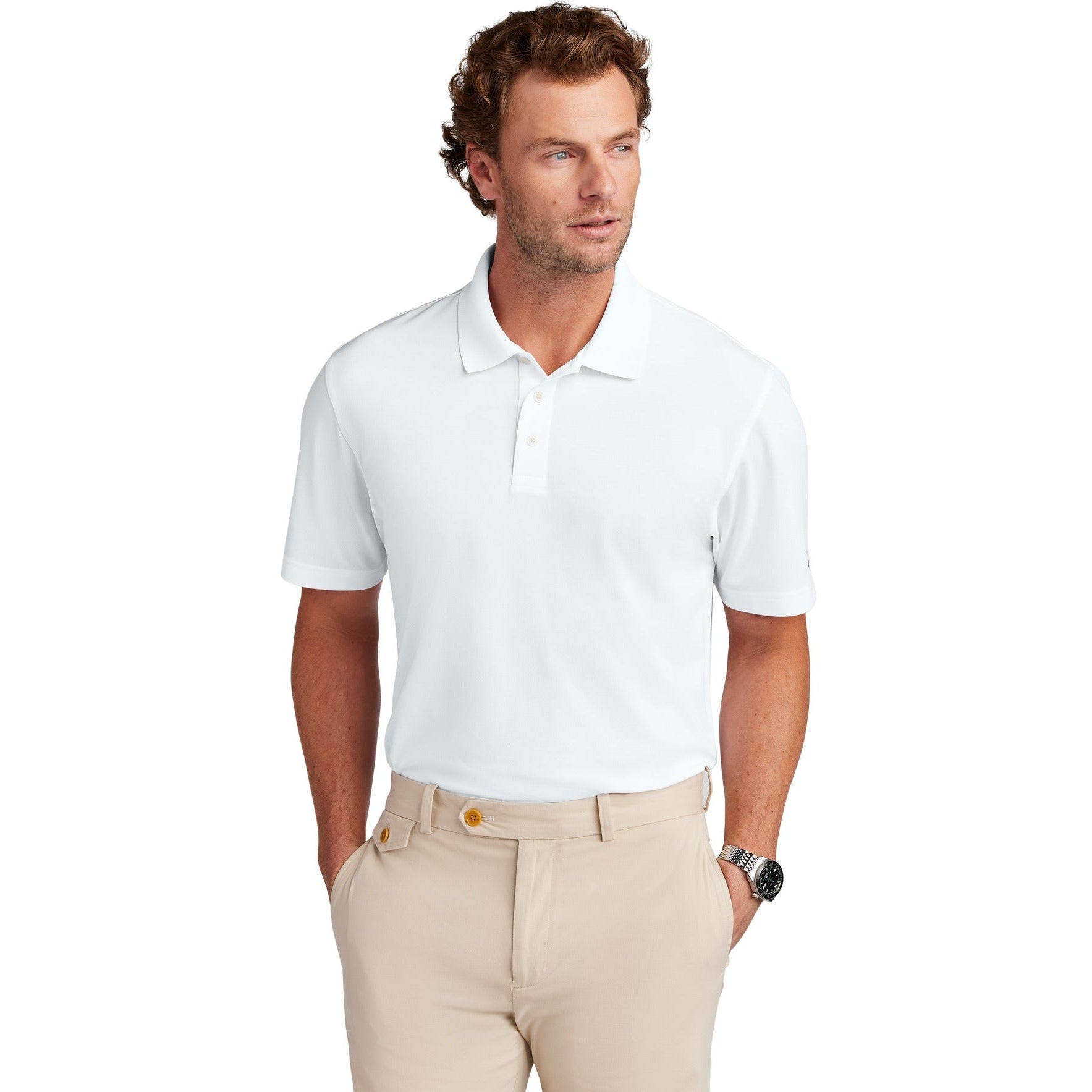 Brooks Brothers-Brooks Brothers® Mesh Pique Performance Polo BB18220-MedTech-6